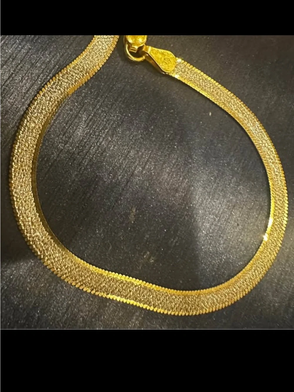 Thick 14K Gold dual tone bracelet gold silver diamond cut bracelet herringbone